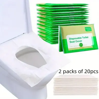 Disposable Toilet Seat Cover, 20pcs/set Portable Disposable Toilet Seat Cover, for Home & Hotel, Summer Gift, Toilet Supplies...