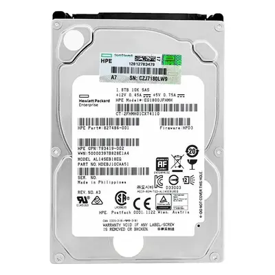 EG1800JFHMH HP 1.8TB 10000RPM SAS 12Gb/s 2.5-inch Hard Drive