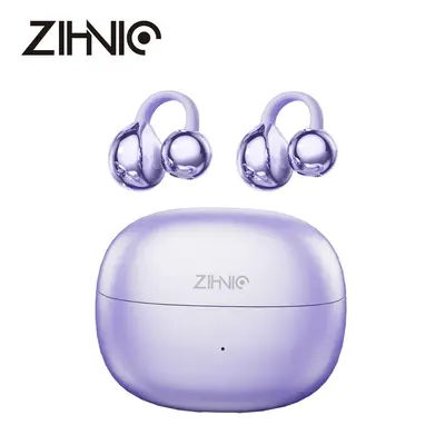 ZIHNIC M108 Clip-on Earbuds,Open Ear Earbuds Wireless Bluetooth 5.4, Lightweight Open Ear Headphones with C-Shaped Bridge,Sli...
