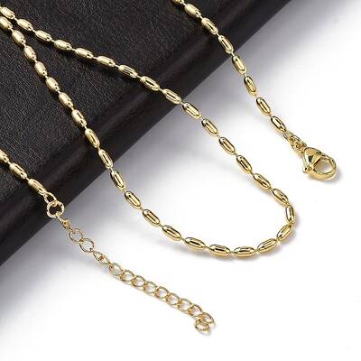 Rack Plating Brass Oval Link Chain Necklace