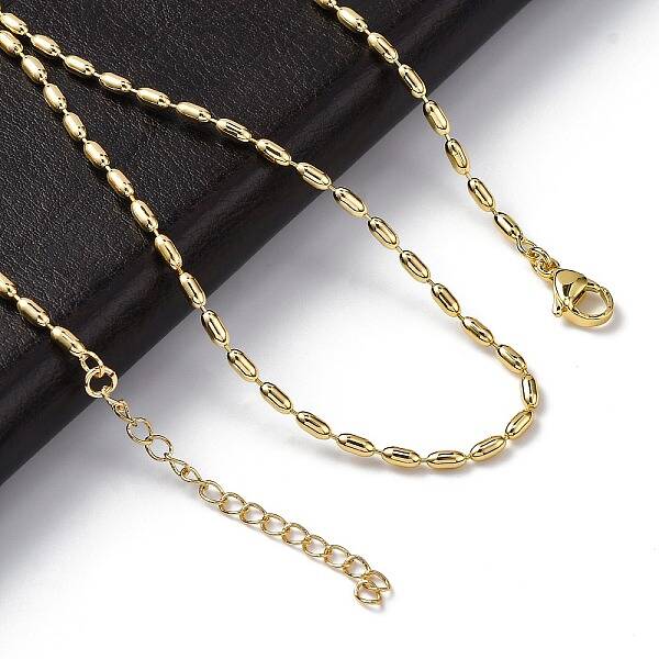 Rack Plating Brass Oval Link Chain Necklace