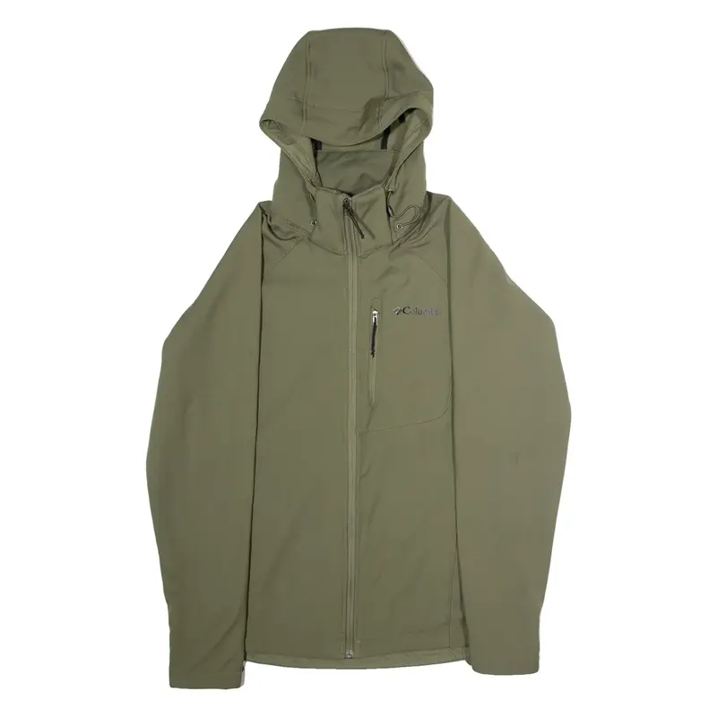 COLUMBIA Mens Shell Jacket Green Hooded S