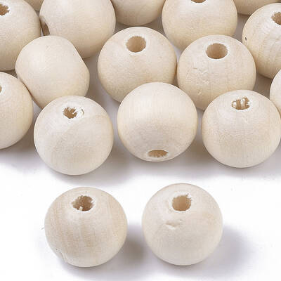 Unfinished Natural Wood Beads