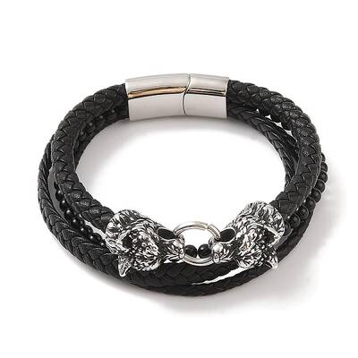 Braided Microfiber Leather Multi-strand Bracelets