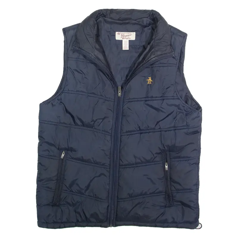 ORIGINAL PENGUIN Mens Gilet Blue Nylon M