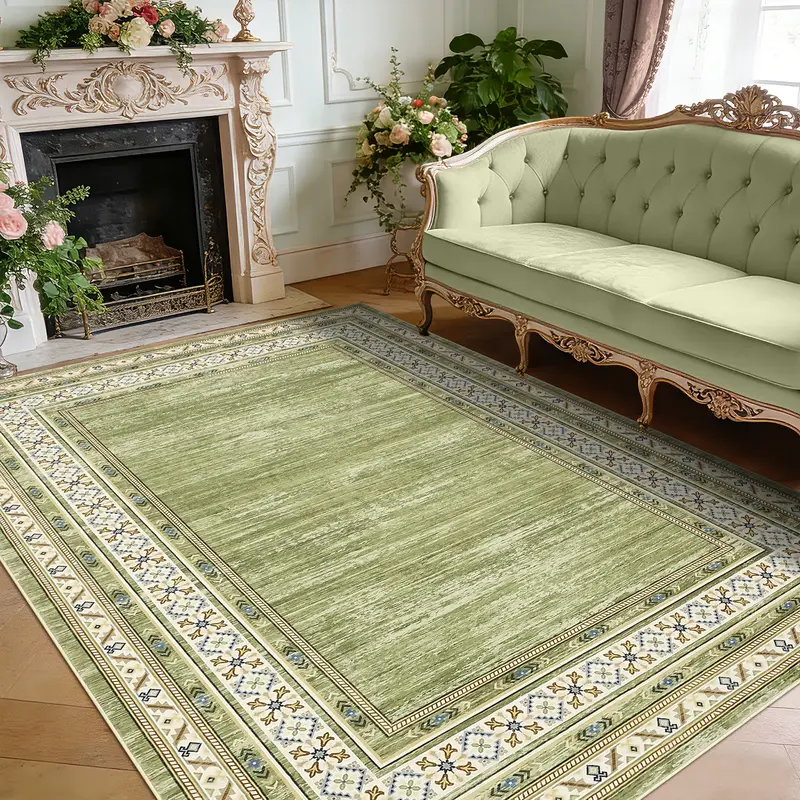 Garvee Modern Area Rug - Soft Washable Low Pile Carpet, Non-Slip & Bordered, Mark Resistant & Durable - Living Room, Bedroom,...