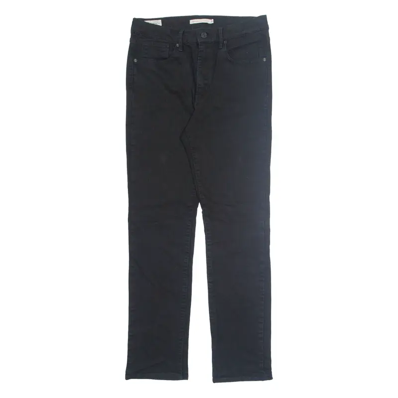 LEVI'S 724 High Rise BIG E Womens Jeans Black Slim Skinny W30 L27