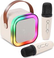 Karaoke Machine for Kids Adults Portable Bluetooth Karaoke Speaker with 2 Wireless Microphones & Lights - Birthday Gift for G...