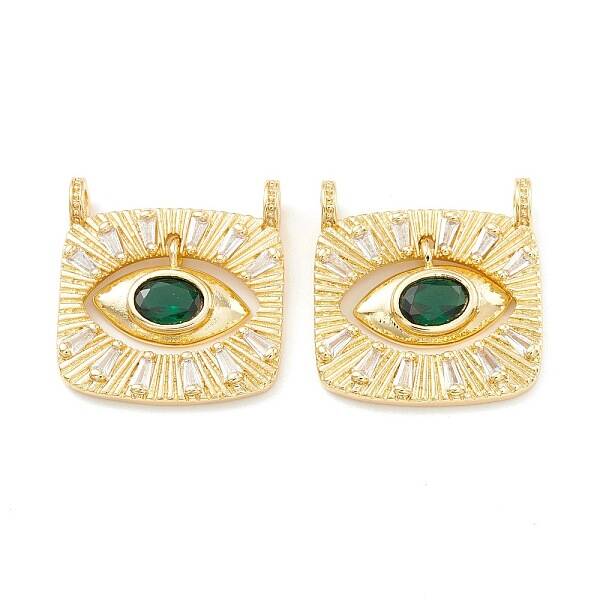 Rack Plating Brass Cubic Zirconia Pendants