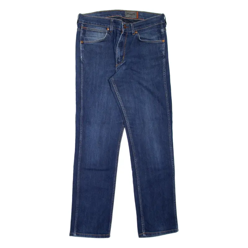 WRANGLER Greensboro Mens Jeans Blue Slim Straight Stone Wash W31 L29