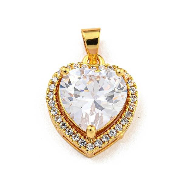 Rack Plating Brass Micro Pave Cubic Zirconia Pendants