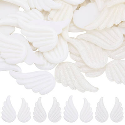 30 Pairs 2 Colors Opaque & Translucent Resin Cabochons