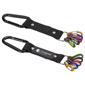 100 Custom Aluminum Carabiner Strap with Color-Code Key Clips - 5 ...