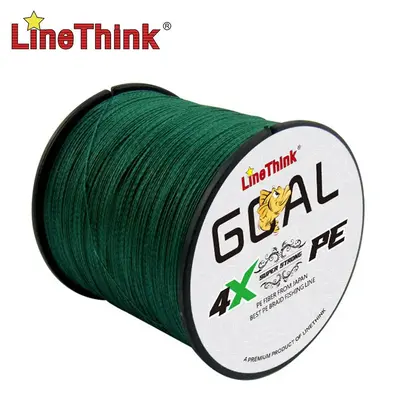 LineThink GOAL 300m/328yds Durable 4-strand Multifilament PE Braided Fishing Line – Super Strong, Anti-Abrasion, Smooth Cas...