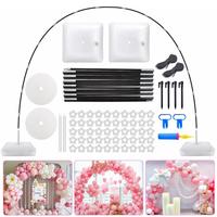 Adjustable Balloon Arch Stand , 9FT Height & 10FT Width Balloon Arch Kit ,Balloons Garland Frame Support Accessories for Wedd...