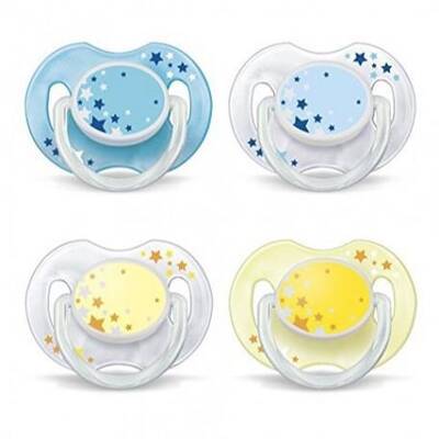 Pacifiers Avent Night 0-6 months 2 pieces