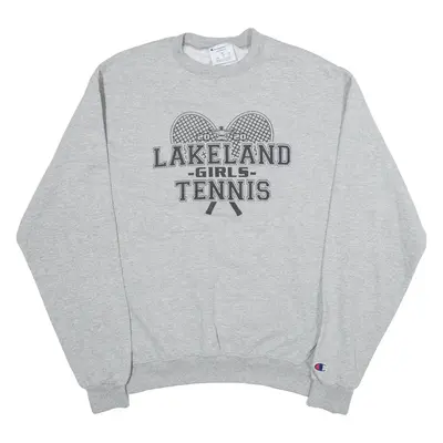 CHAMPION Lakeland Girls Tennis Womens Sweatshirt Grey M