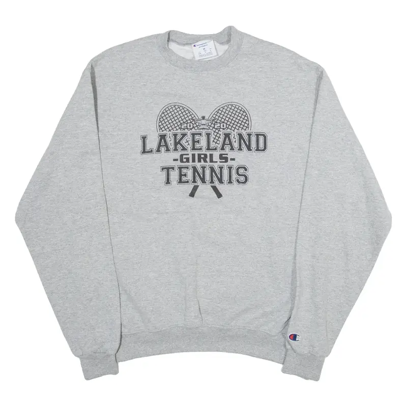 CHAMPION Lakeland Girls Tennis Womens Sweatshirt Grey M