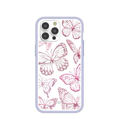Clear Butterfly Effect iPhone 14 Pro Max Case With Lavender Ridge