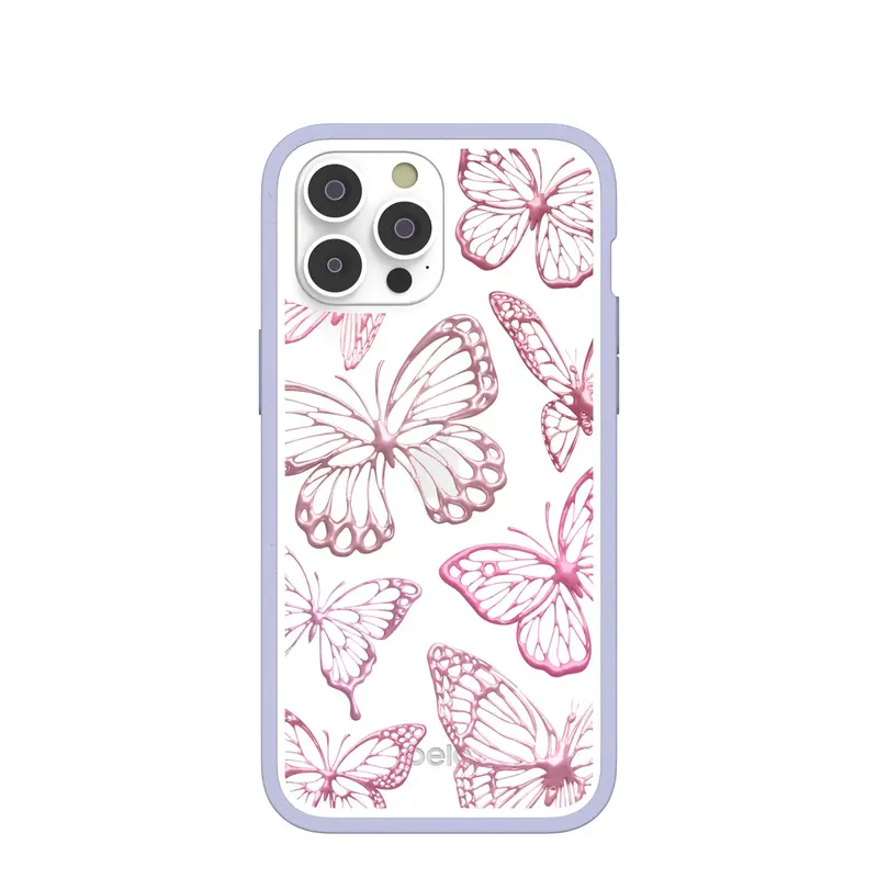 Clear Butterfly Effect iPhone 14 Pro Max Case With Lavender Ridge