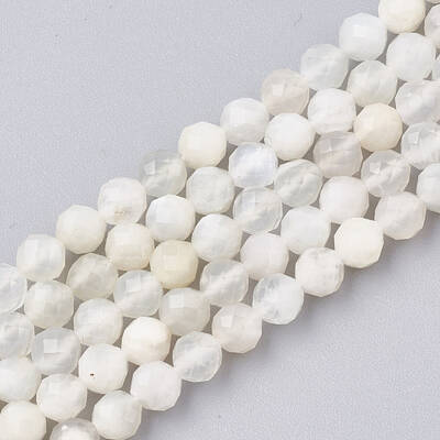 Natural White Moonstone Beads Strands