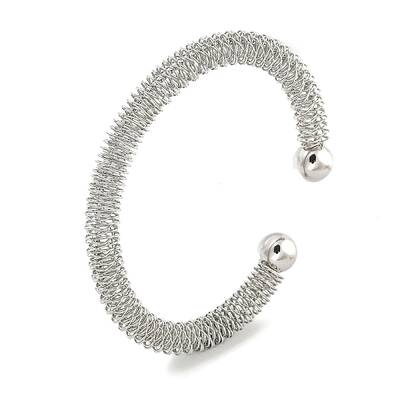 Non-Tarnish Hollowed 304 Stainless Steel Cuff Bangles for Women Men