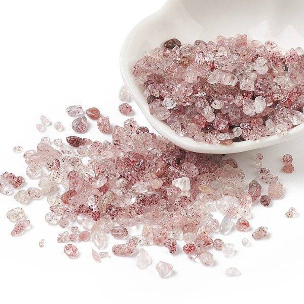 Natural Strawberry Quartz Chips Beads