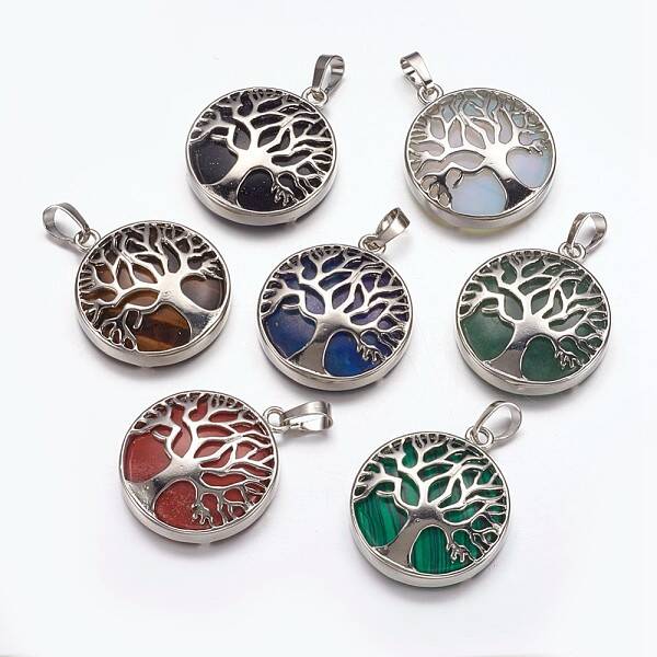 Natural & Synthetic Mixed Stone Pendants