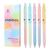 5Pcs Sets Multicolor Color Press Type Quick Drying Carbon Gel Pen,Rainbow Hand Writing Practice Pens Set For Students & Nurse...