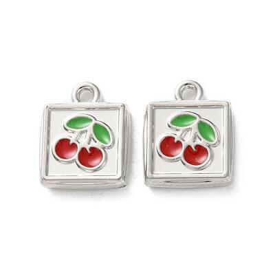 Rack Plating Alloy Enamel Pendants