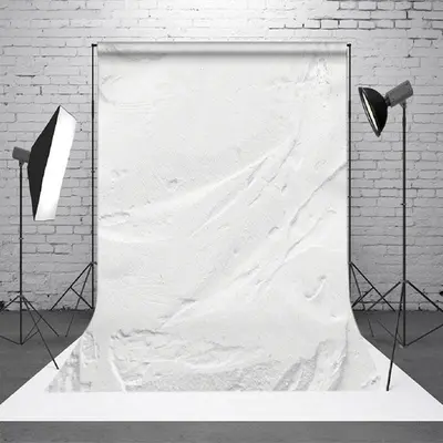 Pure White Cement Paint Wall Fine Art Photo Backdrop - Aperturee