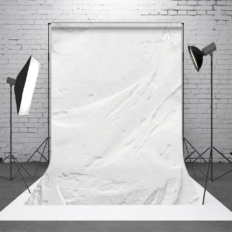 Pure White Cement Paint Wall Fine Art Photo Backdrop - Aperturee