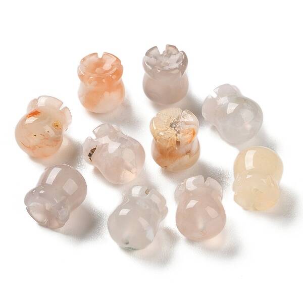 Natural Cherry Blossom Agate(Dyed & Heated) Beads