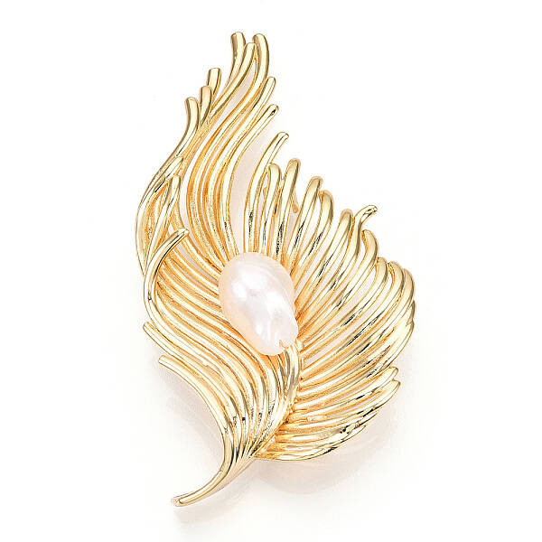 Natural Baroque Pearl Brooches for Women