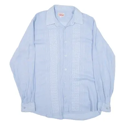 Mens Shirt Blue Long Sleeve M