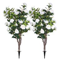 Artificial White Camellia Potted Plant – Realistic Faux Flowers with Lush Greenery – Decorative Home & Office Desk Plant ...