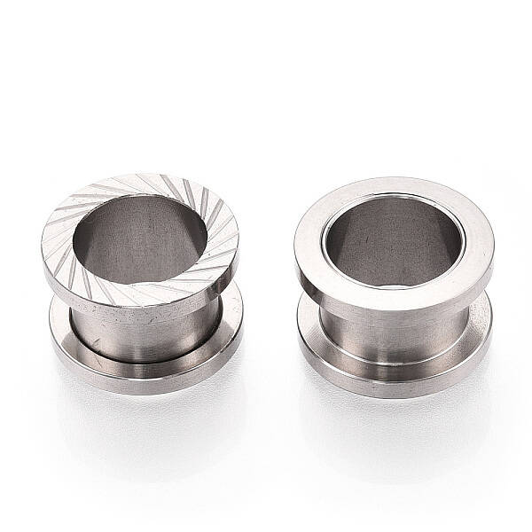 Non-Tarnish 316 Surgical Stainless Steel Grooved Beads
