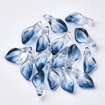 Two Tone Transparent Spray Painted Glass Pendants
