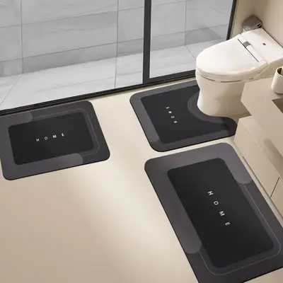 Home Brand Non-Slip Bathroom Mat Set of 1/3 Counts Water Absorbent Rug for Bathroom Living Room Kitchen Laundry Home Decor Hy...