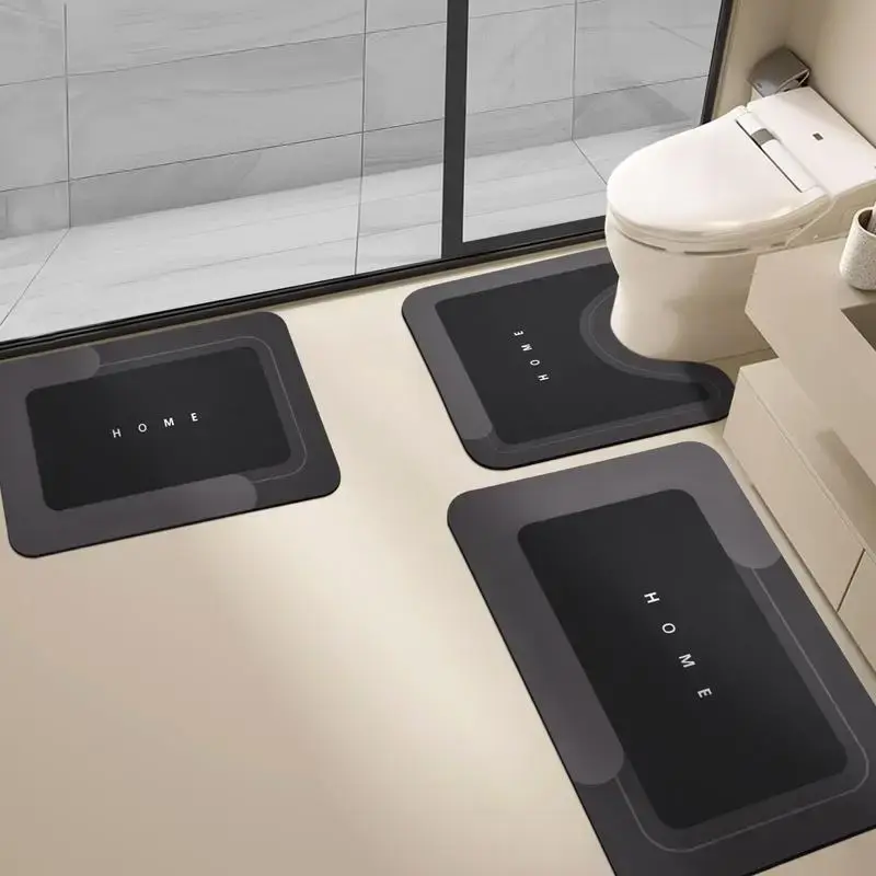 Home Brand Non-Slip Bathroom Mat Set of 1/3 Counts Water Absorbent Rug for Bathroom Living Room Kitchen Laundry Home Decor Hy...