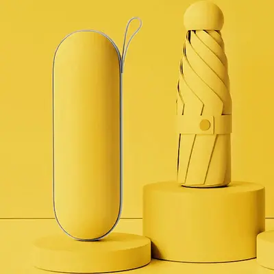 Portable Manual Umbrella, 1 Count Ultra-light Mini Umbrella, Dual Use Sunscreen Umbrella for Rain & Sun, Summer Essentials