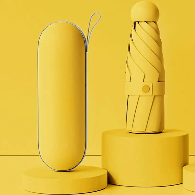 Portable Manual Umbrella, 1 Count Ultra-light Mini Umbrella, Dual Use Sunscreen Umbrella for Rain & Sun, Summer Essentials