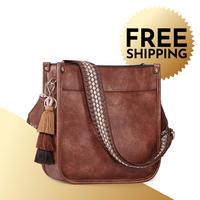 HKCLUF 4082 Women Crossbody Bags Trendy Vegan Leather Hobo For Women Shoulder Handbags Purse for Women with Tassel Pendant an...