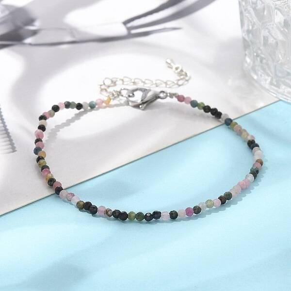 Natural Tourmaline Bead Bracelets