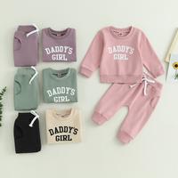 Toddler Baby Girl Outfit Daddys Girl Clothes Long Sleeve Sweatshirt Pants Set 2 Piece Winter Baby Clothes 0-3 Years #springto...