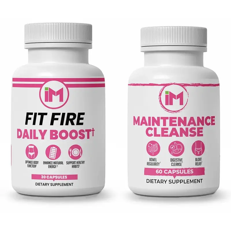IM Fit Cleanse Pack - IM Fit Fire & IM Maintenance Cleanse for Healthy Digestion - Green Tea Leaf Extract, Apple Cider Vinega...