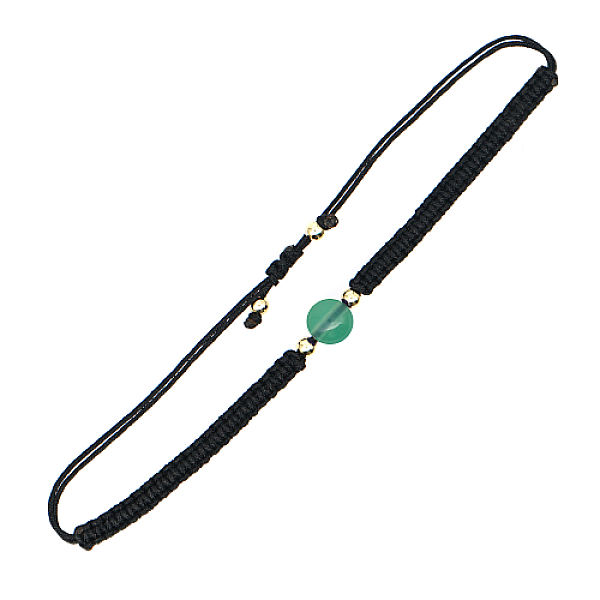 Natural Jade Round Braided Bead Bracelet