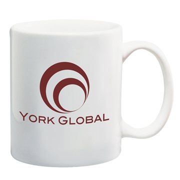 144 Promotional 11 oz White Ceramic Mug - FDA Approved