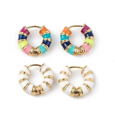 Real 18K Gold Plated Brass Hoop Earrings for Women
