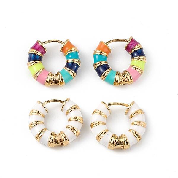 Real 18K Gold Plated Brass Hoop Earrings for Women